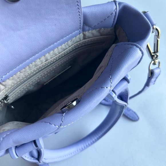 Steve Madden Lavender Polyurethane Quilted Leather Small Crossbody Shoulder Bag - Picture 12 of 15